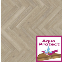 Parketová podlaha se vzorem rybí kosti s pečetí Aqua Protect