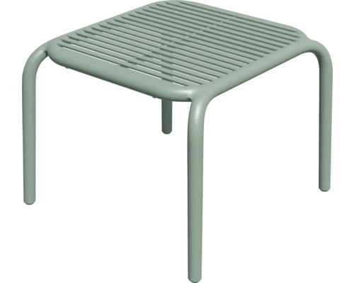 Čtvercová kovová stolička s lamelovým sedákem