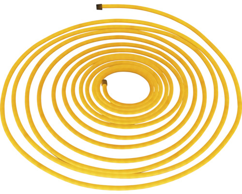 Žlutá topná trubka ve stočeném tvaru