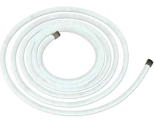 Bílá vodní hadice stočená