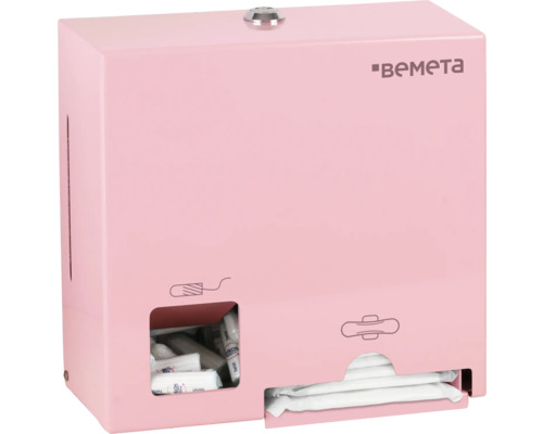 Zásobník Bemeta na tampony a vložky, růžová 101403277 Dávkovač hygienických potřeb Bemeta k montáži na stěnu