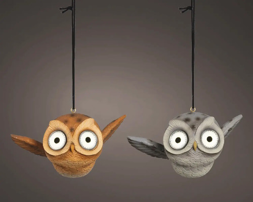 Dvě dekorativní sovy k zavěšení