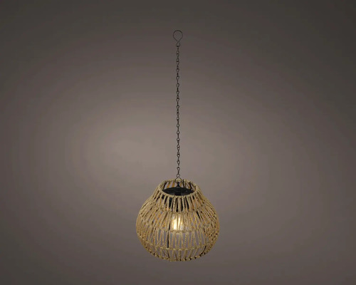 Solární lampa závěsná Ø 22 x 17 cm Závěsné svítidlo z provazu se zavěšením na řetězu