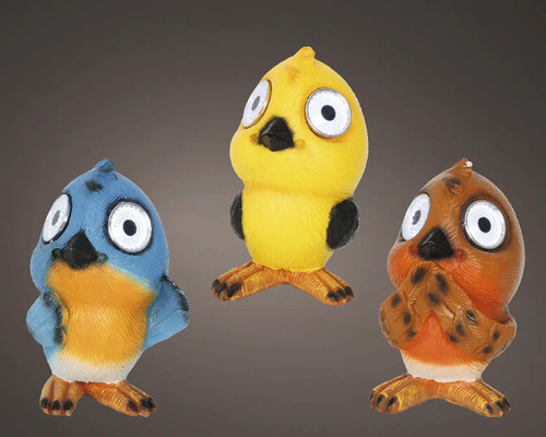 Tři dekorativní ptačí figurky do zahrady