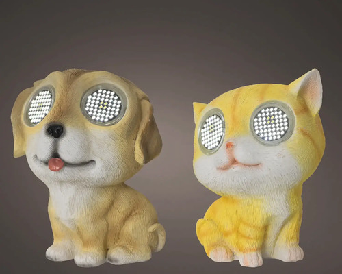 Dekorativní solární světla ve tvaru psa a kočky pro venkovní použití