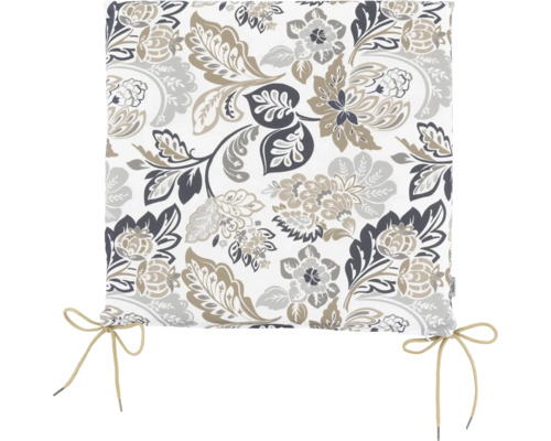 Sedák na židli OUTDOOR 44 x 44 x 3 cm Sedák s květinovým vzorem a vázacími šňůrkami