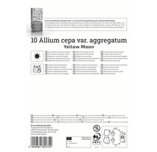 Balení 10 ks cibule Allium cepa var. aggregatum Yellow Moon s informacemi o stanovišti, výsadbě a množení