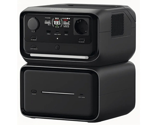 Přenosná napájecí stanice EcoFlow s rozšiřující baterií pro mobilní napájení