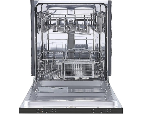 Otevřená myčka s koši na nádobí