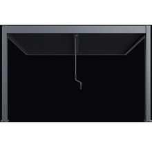 Pergola s nastavitelnými lamelami a ruční klikou