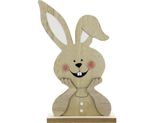 Velikonoční dekorace zajíc dřevěný 18 cm Velikonoční zajíček ze dřeva jako dekorace