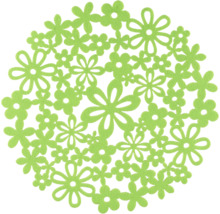 Dekorace na stůl z plsti ve tvaru květiny