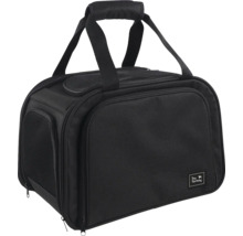 Černá přepravka pro domácí mazlíčky se zipem a držadly