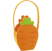 Dárkový koš ve tvaru mrkve z plsti s držadlem