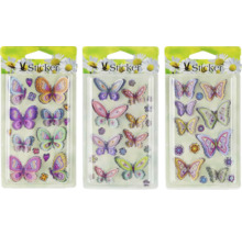 Tři balení samolepek s motýly