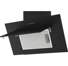 Černý odsavač par s kovovým filtrem