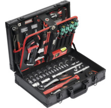 Otevřený kufřík s nářadím s různým nářadím