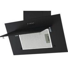 Černý odsavač par s kovovým filtrem