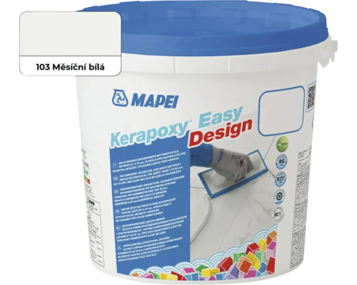Spárovací hmota Mapei Kerapoxy Easy Design 103 měs. bílá 3 kg Maltová směs Mapei Kerapoxy Easy Design v kbelíku