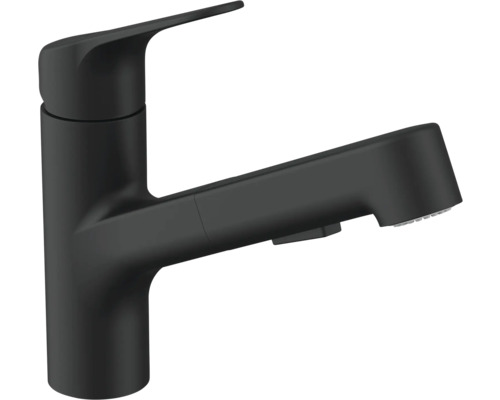 Černá kuchyňská baterie s výsuvnou sprchou