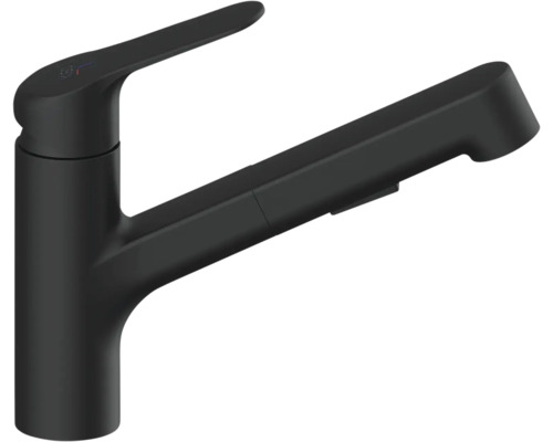 Černá kuchyňská baterie s výsuvnou sprchou