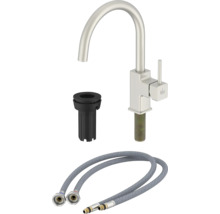 Kuchyňská baterie s montážním příslušenstvím a flexibilními připojovacími hadicemi