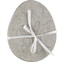 Dekorativní plstěná vejce s motivem zajíčka a stuhou