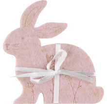 Dekorativní zajíček z plsti se stuhou jako velikonoční dekorace