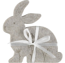 Dekorativní zajíček z plsti se stuhou jako velikonoční dekorace