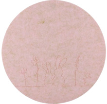 Filcová podložka s motivem králíků a květin