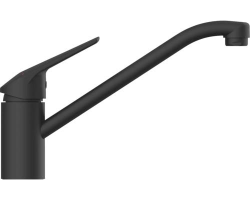 Černá kuchyňská vodovodní baterie