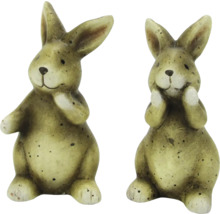 Dvě figurky zajíčků jako velikonoční dekorace