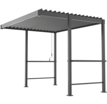 Kovový pavilon s lamelovou střechou