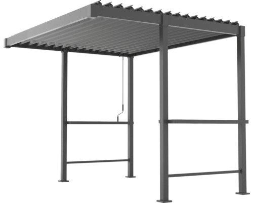 Kovový pavilon s lamelovou střechou