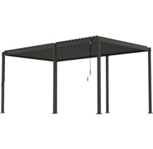 Pergola s lamelovou střechou a klikovým mechanismem pro venkovní použití