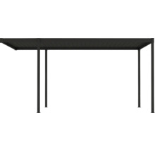 Pergola s obdélníkovou střechou a podpěrnými sloupky