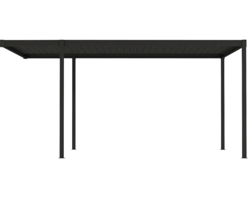 Pergola s obdélníkovou střechou a podpěrnými sloupky