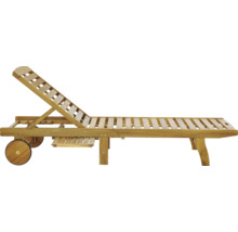 Dřevěné lehátko s kolečky