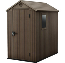 Dřevěná zahradní skříň s oknem a dveřmi