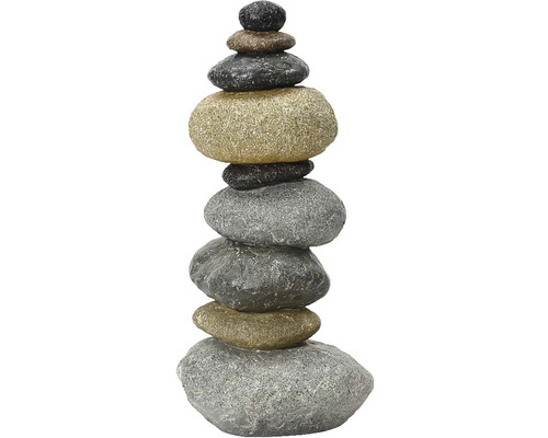 Dekorativní věž z umělých kamenů 53 cm Dekorativní kamenná socha s několika kameny naskládanými na sobě