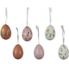 Velikonoční vajíčka k zavěšení, různé barvy a vzory