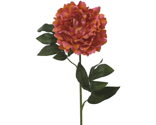 Dekorativní umělá květina s květem a listy