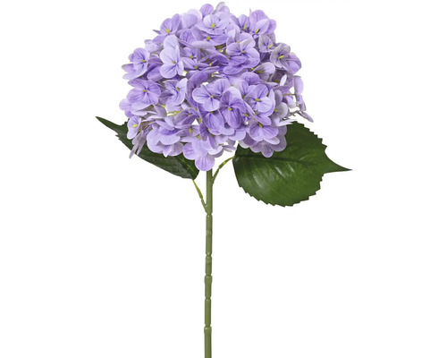 Umělá hortenzie s květní hlavou a listy