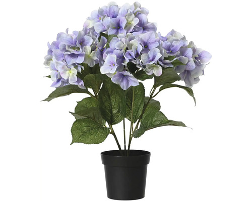 Umělá hortenzie v květináči