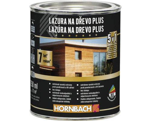 Lazura na dřevo v plechovce s logem Hornbach