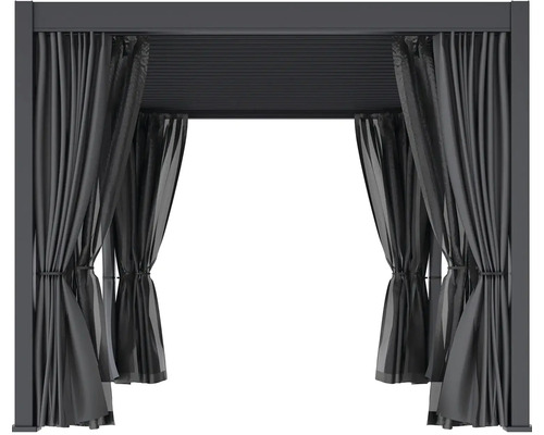 Pergola se závěsy pro venkovní použití
