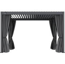 Pergola se závěsy do zahrady