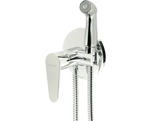 Bidetová baterie Titania s sprchovou hadicí pro montáž na stěnu