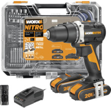 Aku vrtačka/šroubovák Worx Nitro s příslušenstvím, bateriemi a nabíječkou
