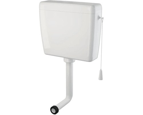 Splachovací nádržka Alca bílá lesk A930-H-3/8" Nástěnná splachovací nádržka s tahovým ovládáním a připojovací trubkou
